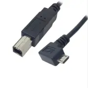 Details about Left Angled 90 Degree Micro USB OTG to Standard B Type Printer Scanner