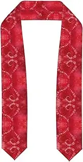 [EdWal] Valentine Day Heart Flower print Graduation Stole and Sash Class for Unisex Adult Honor Stole Honor Stole of 2025
