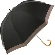 ビコーズ(because) Because B-958312 Long Umbrella PU Grosgrain Large Black