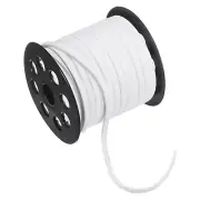 Faux Suede Leather Cord, 50 Yards 5mm Flat Suede Leather Lace [White]