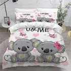 Bed Kids Bedding Koala Duvet Cover Set Kids Girls Teens Boys Single Bedding