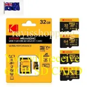 KODAK 64GB & ADAPTER, Micro SD TF Card, HC MicroSD, Photos Video Memory Storage