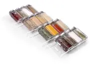 Clear Acrylic Spice Drawer Organizer 4 Tier- 1 Set Seasoning Jars Drawers Ins...