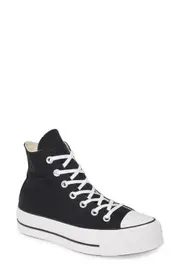 Converse Chuck Taylor All Star Lift High Top Platform Sneaker in Black/White/White at Nordstrom, Size 9.5