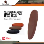 Cervellati Brown Microcell Leather Recoil Pad 15mm Thick 80mm Hole 214442-mb