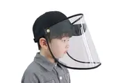 Outdoor Protection Hat Anti-Fog Pollution Dust Protective Cap Full Face HD Shield Cover Kids Black