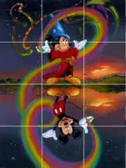 Mickey Mouse Wizard Fantasia Magic Stars ceramic tile mural backsplash