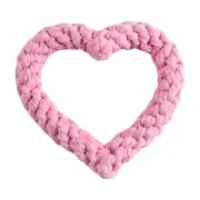 Heart Shape Dog Rope Chew Toy Cotton Rope Dog Toy Pet Small Puppy Fetch Fun