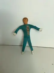 Vintage 1972 Ideal 7" Evel Knievel Original Action Figure Blue #1 Suit Blue Used