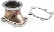 Muzhen Store Car Flange Adapter For T25 T28 GT25 GT28 To 2.5" 63mm V Band Clamp Turbo Housings Down Pipe Stainless Steel Vehicle Accessories