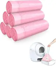 120 Count Cat Litter Box Liners for Automatic Cat Litter Box and Litter-Robot 4/3, Heavy-Duty, Extra Thick, Economy Bulk Pack, Pink