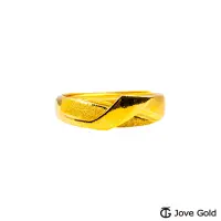 在飛比找Yahoo奇摩購物中心優惠-JoveGold漾金飾 幸福結黃金男戒指