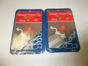 2X NIP Seasonal Hardware Shingle Gutter Clips 52 Total Clips Christmas Lights