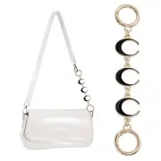 Bag Extender Chain, 1 Pcs Purse Strap Moon Shape Chain, Black