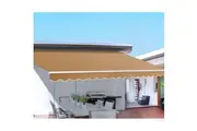 Instahut Retractable Folding Arm Awning Motorised Sunshade 4Mx3M Beige
