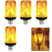 LED Flame Light Bulb, 4 Modes Flickering Light Bulbs, E26/E27 Base, Christmas (Ruipei) 2Pcs