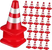 Toyvian 30Pcs Mini Traffic Cones for Traffic Signs Models for Pretend Play Sand Table Engineering and Creative Learning for Boys