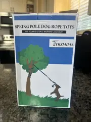 Rope Toys Spring Pole: Dog Rope Pull & Tug of War Toy with a Big Spring New