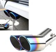 NGHEY Pack-1 Stainless Steel Exhaust Tip, Universal Car Exhaust Pipe Modification Tail Throat Tail Pipe, Slope Car Exhaust Pipe Flue Muffler Polished Exhaust Pipe (Multicolored)