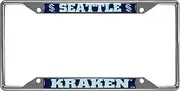 FANMATS 30719 Seattle Kraken Chrome Metal License Plate Frame, Stainless Steel, 6.25in x 12.25in