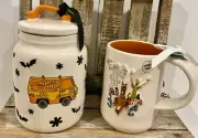 Rae Dunn Scooby Doo Scooby Snacks Canister Jar Mystery Machine & Run Scoob Mug