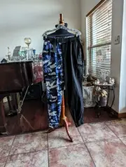 Almost Famous split pattern camo/solid pants