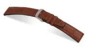 RIOS1931 Genuine Alligator Leather Watch Band Strap 21 mm Cognac "Spitfire"