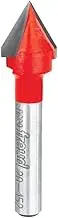Freud V Groove Router Bit 60 Degree Angle 12.7mm Diameter 1/4in Shank