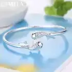URMYLADY 925 Sterling Silver goldfish bracelets Bangle for women fashion jewelry