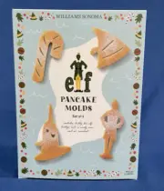 WILLIAMS SONOMA Set of 4 ELF Movie Silicone Pancake / Cookie Molds New in Box