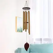 Wind Chimes Campanula Antique Resonant 6 Tubes Wind Chime Bells Wind Hanging Living Home Decor Gift Car Outdoor Yard Garden Metal Wind Music Wind Chimes Outdoor (Size : A)