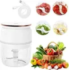 Multi-Purpose Electric Chopper Cutter Onion Garlic Food Dicer W/Charging Cable