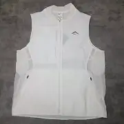 NIKE Trail Aireez Reflective Running Vest Jacket Mens Size MEDIUM White