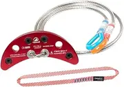Perfk Professional Anchor Point Air Conditioning Installation Fixed Point with Two Hanging Rings Climbing Wire Lanyard for Hiking