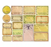 17 Blank Apothecary & Medicine Bottle Label Stickers, Cut & Peel Sheet 372N