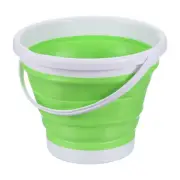 10L Collapsible Bucket, Portable Folding Beach Bucket for Camping, Green