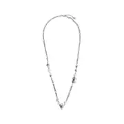[ALEXANDER MCQUEEN] Skull and Pearl Necklace Silver