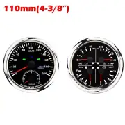 W PRO 110mm 2 Gauge Set GPS Speedometer Tachometer 200 KMH 4 IN 1 Multi-Function