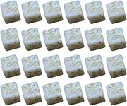 Xunweiad 24Pcs Counters Marker Tokens Acrylic -Cubes +/- D6 Card Game Accessories Kids Learning Toys (White)