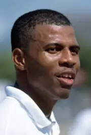 Mervyn Dillon of the West Indies prior to the 1st Test match - Old Cricket Photo
