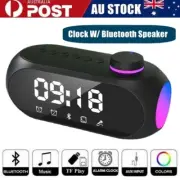 Portable Digital Alarm Clock FM Radio Wireless Bluetooth Speaker LED Display