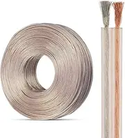 16~24 Gauge Wire Tinned Copper Copper Conductor Electrical Wire 16~24 AWG Applicable to Smart Home Wire 30 Ft Whole Volume PVC Transparent Cable for Electronic Devices Etc(30ft 18AWG-2P)