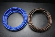 4 GAUGE WIRE 10 FT BLUE 10FT BLACK SUPERFLEX STRANDED POWER GROUND CABLE AMP AWG