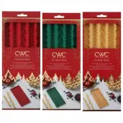 CWC Gold, Green, Red High Grade Food Safe Silicone Pie Crust Mold 3-Pack Lot