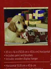Artist's Loft Paint by Number Kit Dog w/ Presents 20"x 16" 49 pc