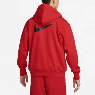Nike 連帽外套 Standard Issue 男款 紅 黑 寬鬆 抽繩 速乾 籃球 帽T 外套 DV9449-657