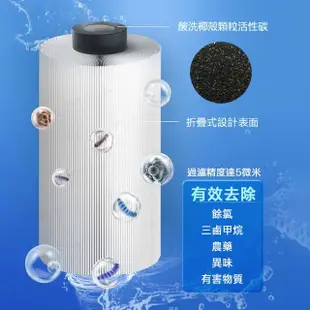 【Haier 海爾】反沖洗中央淨水罐10吋 替換濾芯組(碳纖維濾心*2)