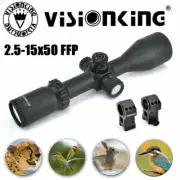 Visionking 2.5-15x50 FFP Rifle Scope First Focal Plane 30mm & Picatinny Rings
