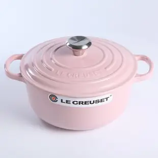 Le Creuset 琺瑯鑄鐵典藏圓鍋 24cm 4.2L 雪紡粉 法國製