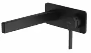Oliveri STOCKHOLM WALL MIXER SET 200mm Fixed Spout, Lever Handle MATTE BLACK
